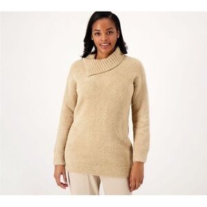 Barefoot Dreams Biscotti Cozy Chic Cowl Neck Tunic Sz XS NWT